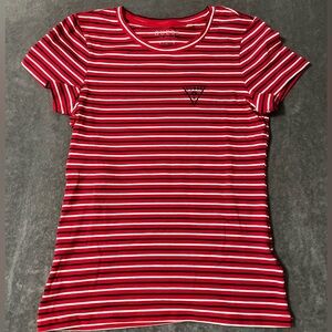 Red and white striped shirt